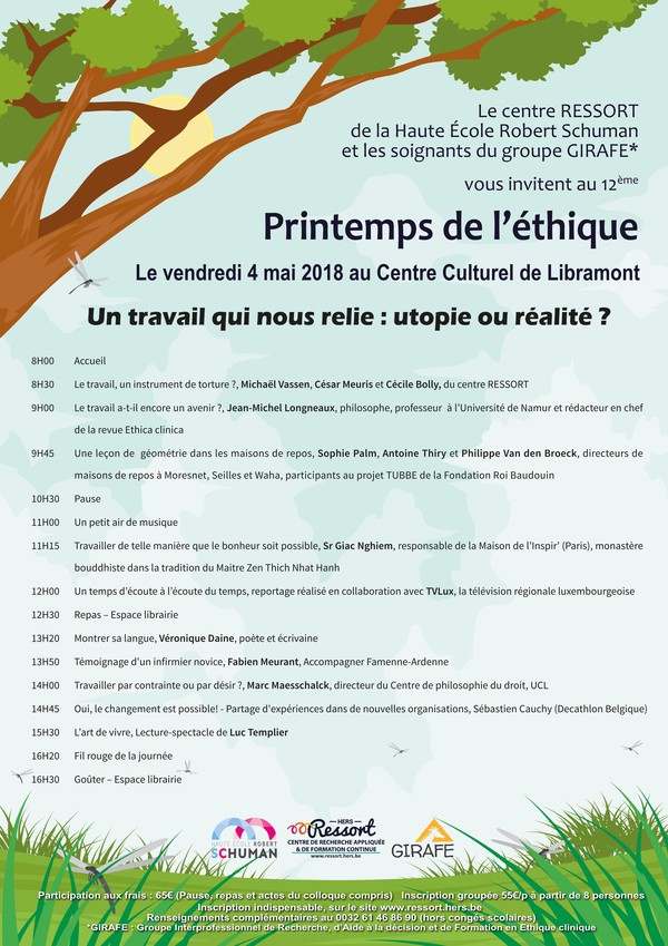 Affiche du Printemps de l'Éthique 2021