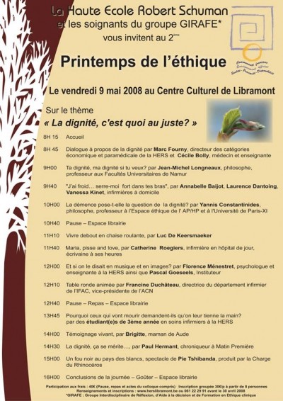 Affiche du Printemps de l'Éthique 2021