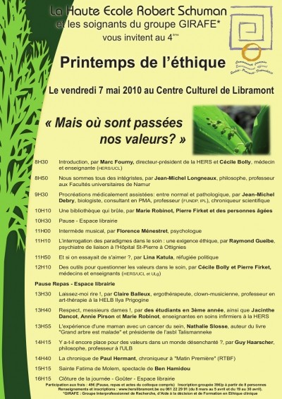 Affiche du Printemps de l'Éthique 2021