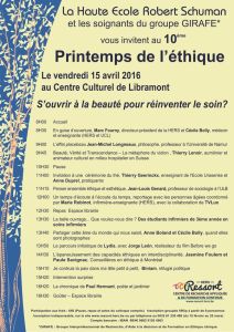 Affiche du Printemps de l'Éthique 2021