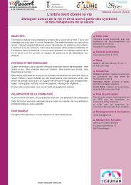 Affiche de la formation L'arbre mort donne la vie